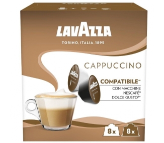 Cápsula lavazza cappuccino para cafeteras dolce gusto/ caja de 16