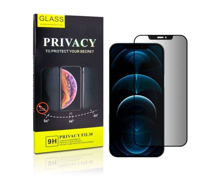 Cristal Templado Privacidad para iPhone 12 Pro Max Protector Pantalla 5D Curvo