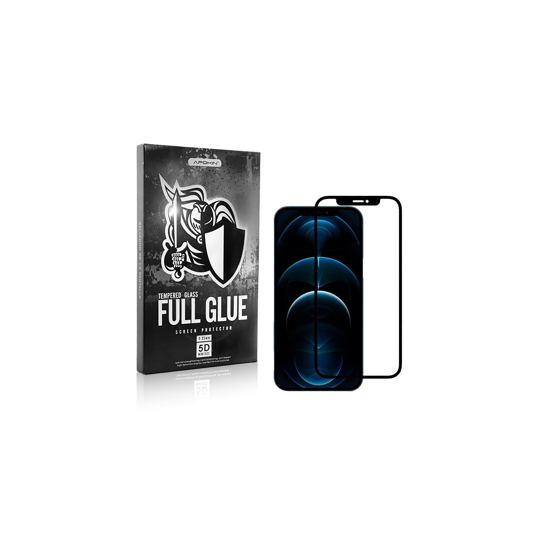Cristal Templado Full Glue para IPhone 13 Pro Max Protector Pantalla Curvo