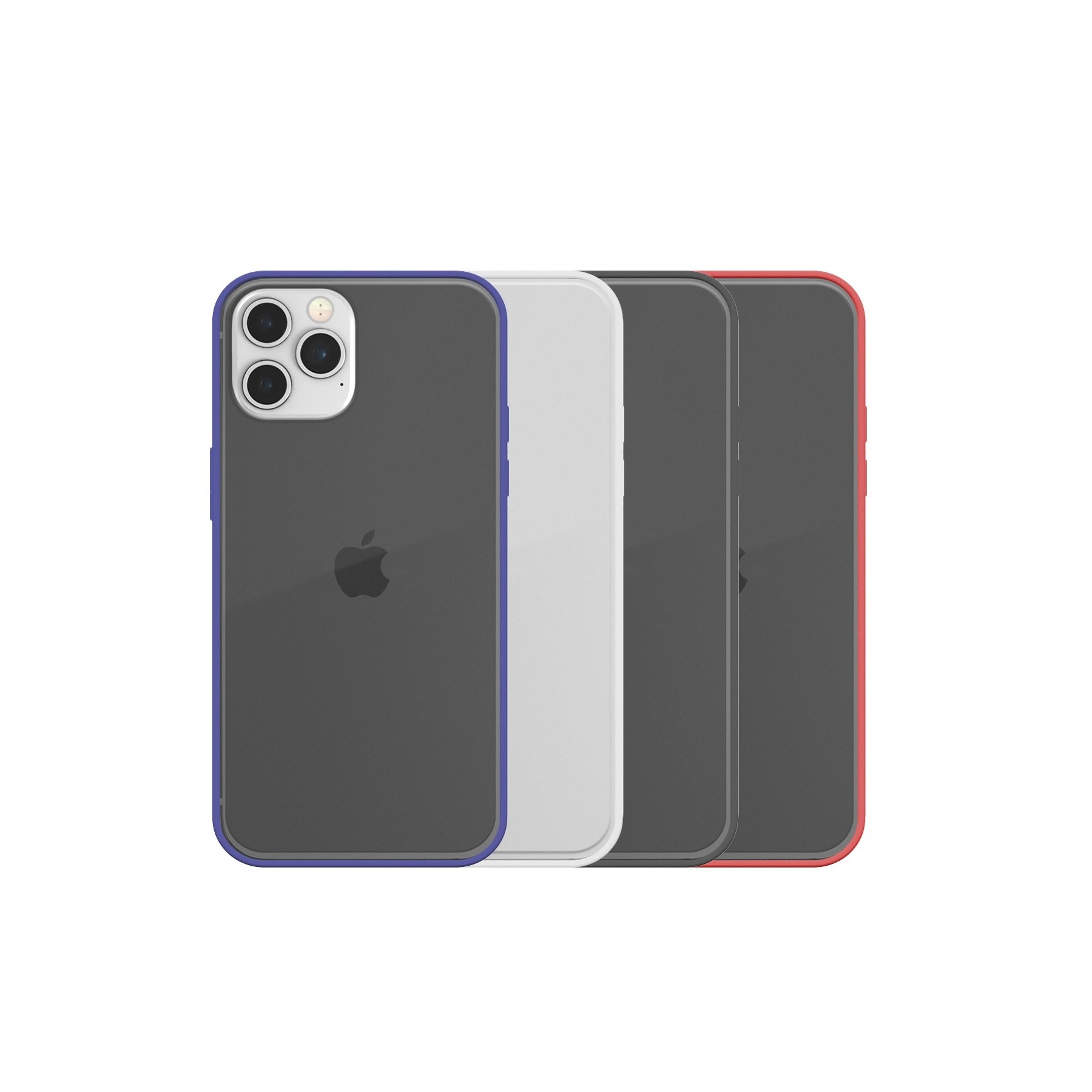 Funda Gel Compatible para IPhone 13 Pro 6.1" Smoked con borde de color