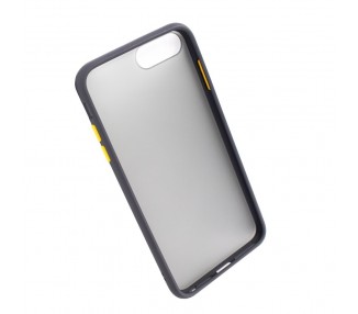 Funda Gel Compatible para IPhone 13 Pro 6.1" Smoked con borde de color