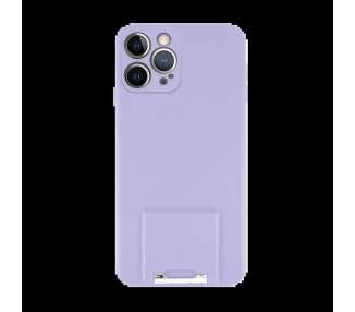Funda Gel Silicona Suave Flexible para iPhone 12 Pro Soporte Plegable 4-Colores