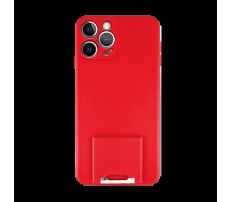 Funda Gel Silicona Suave Flexible para iPhone 12 Pro Soporte Plegable 4-Colores