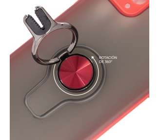 Funda Gel para iPhone 12 Mini con Anillo Magnetico y Soporte para Coche