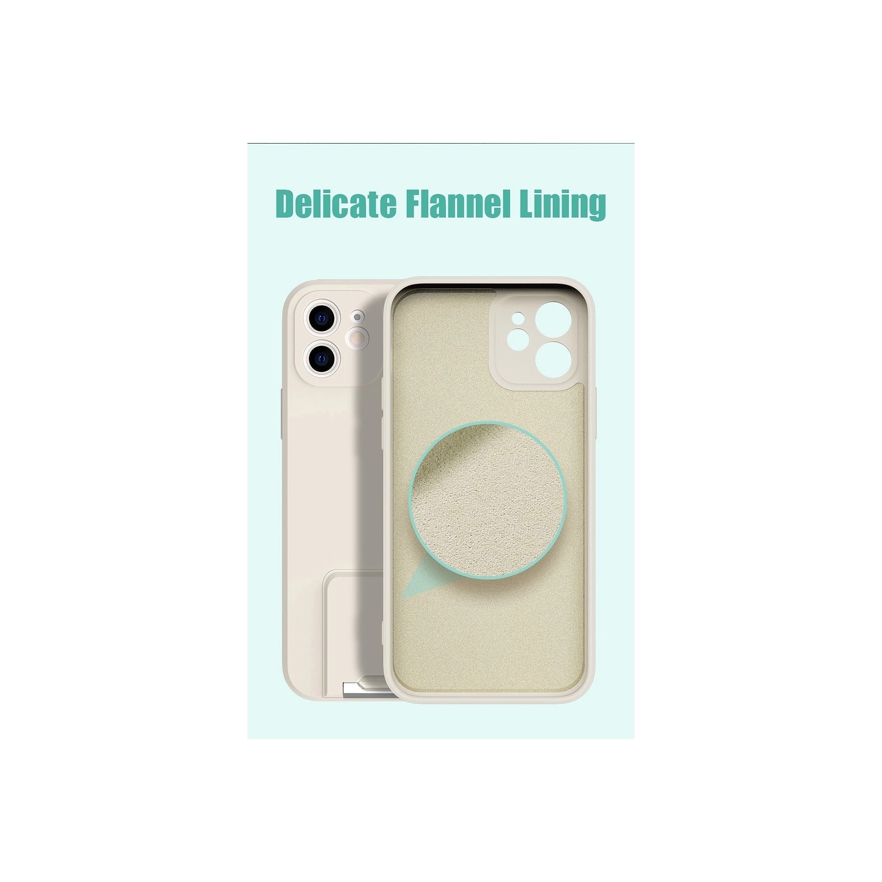 Funda Gel Silicona Suave Flexible para iPhone 11 Soporte Plegable 4-Colores