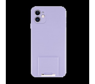 Funda Gel Silicona Suave Flexible para iPhone 11 Soporte Plegable 4-Colores