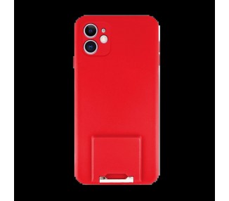 Funda Gel Silicona Suave Flexible para iPhone 11 Soporte Plegable 4-Colores