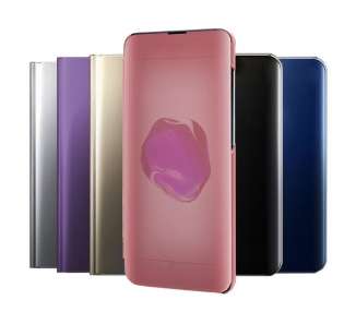 Funda Flip con Stand Compatible para iPhone 8 Clear View