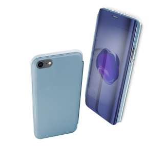 Funda Flip con Stand Compatible para iPhone 8 Clear View