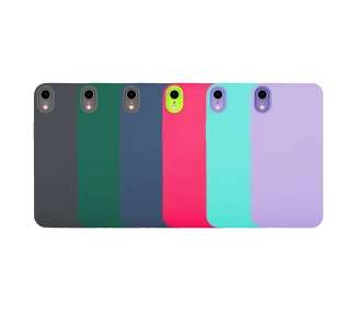 Funda Silicona Compatible con iPhone XR con Cámara 5D - 6 Colores