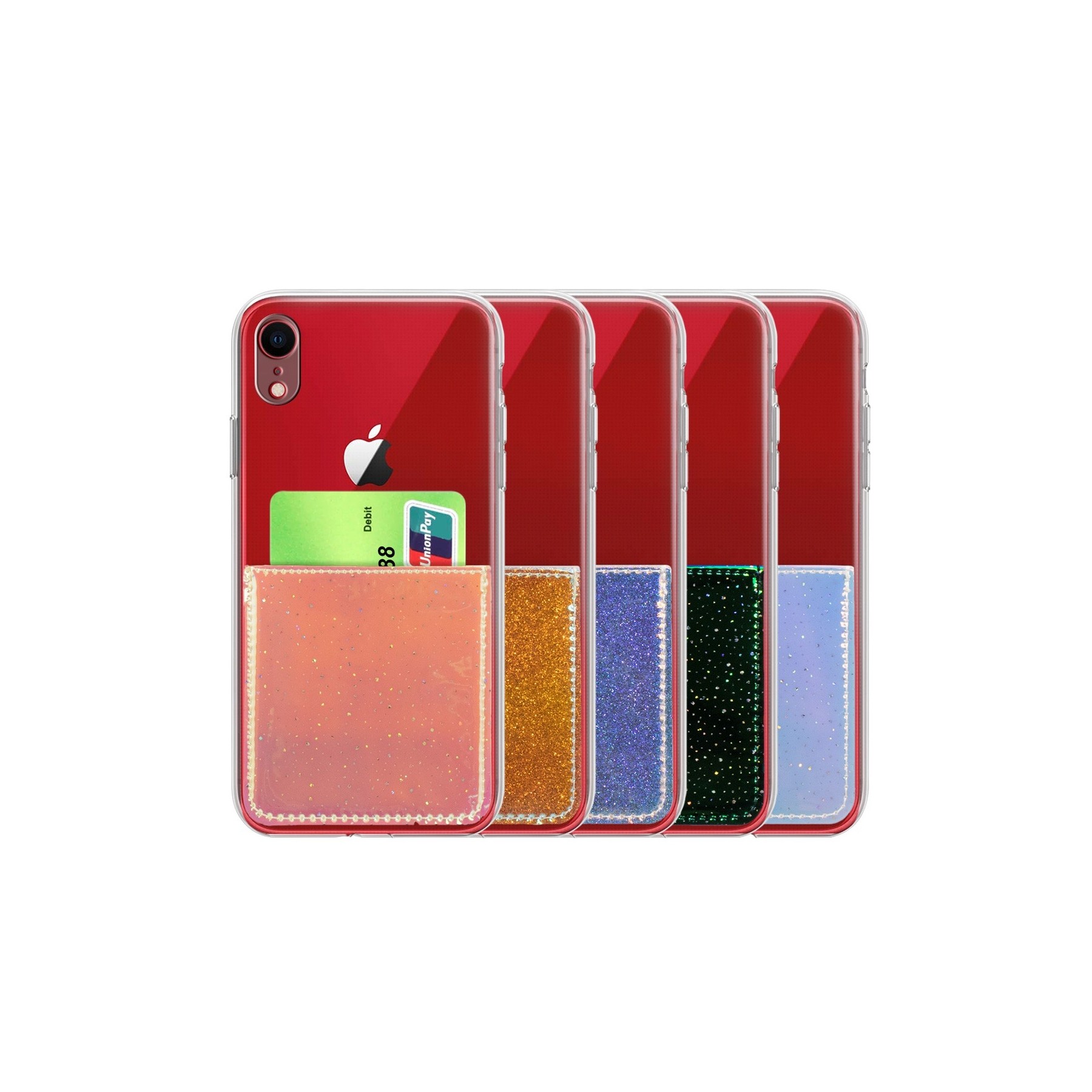 Funda Gel Compatible para iPhone XR con Tarjetero
