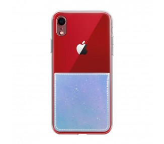 Funda Gel Compatible para iPhone XR con Tarjetero