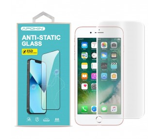 Cristal templado Anti-Estático para iPhone 7,8 Protector Pantalla Curvo Blanco