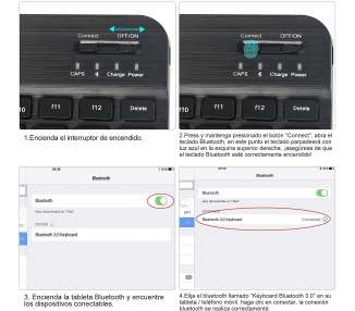 Funda con Teclado Bluetooth Compatible con Ranura para Lapiz para iPad 10.9,11"