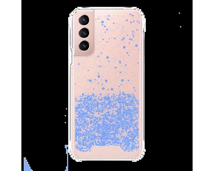 Funda Gel transparente purpurina compatible con Samsung Galaxy S22