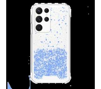 Funda Gel transparente purpurina compatible con Samsung Galaxy S22 Ultra