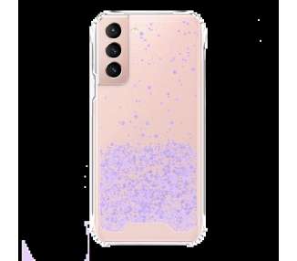 Funda Gel transparente purpurina compatible con Samsung S21 FE