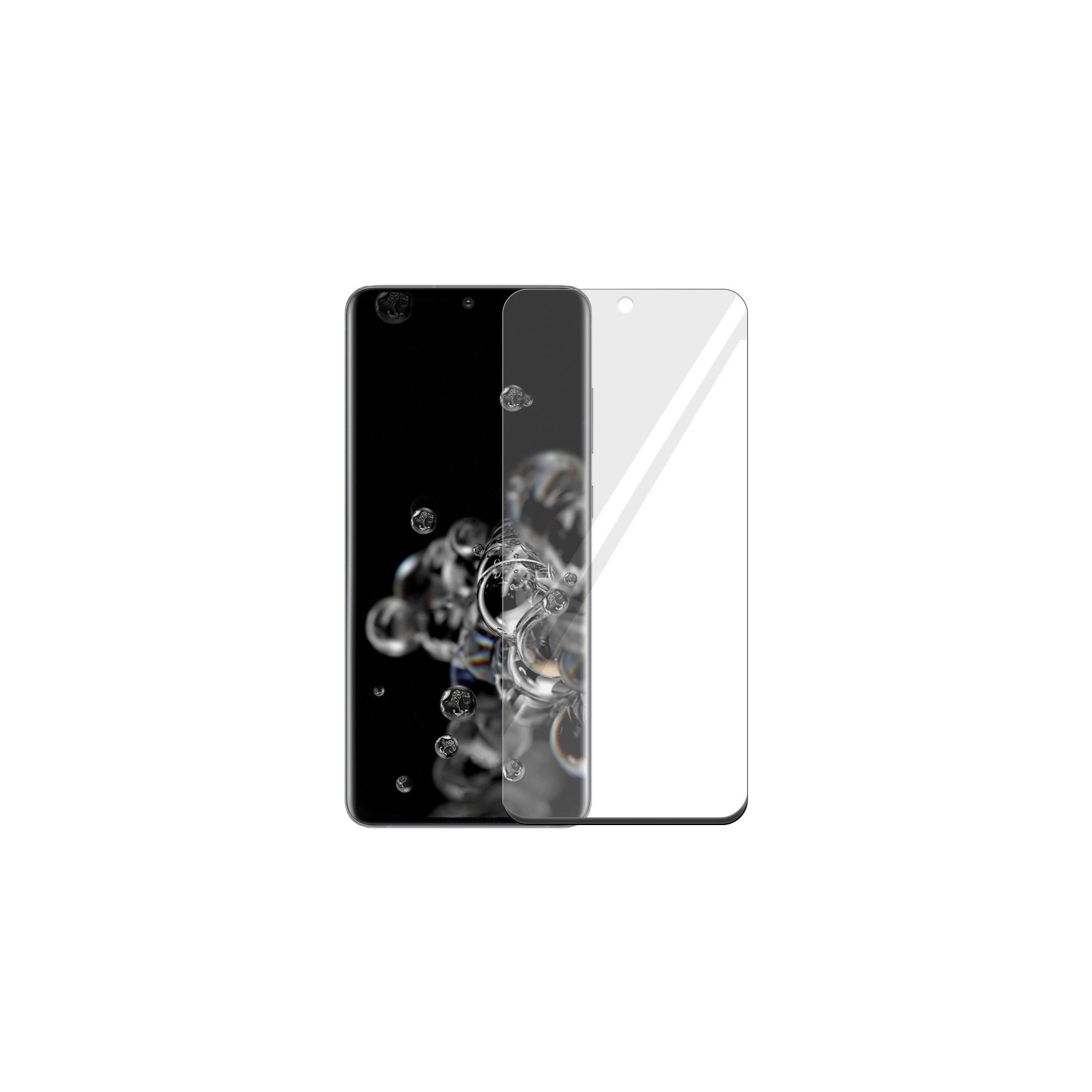 Cristal Templado Curvo para Samsung Galaxy S21 Ultra Protector de Pantalla Negro