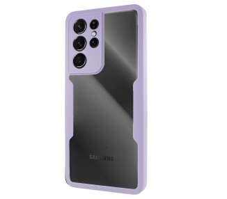 Funda Doble Compatible con Samsung Galaxy S21 Ultra Silicona Delante Detras