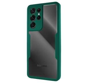 Funda Doble Compatible con Samsung Galaxy S21 Ultra Silicona Delante Detras