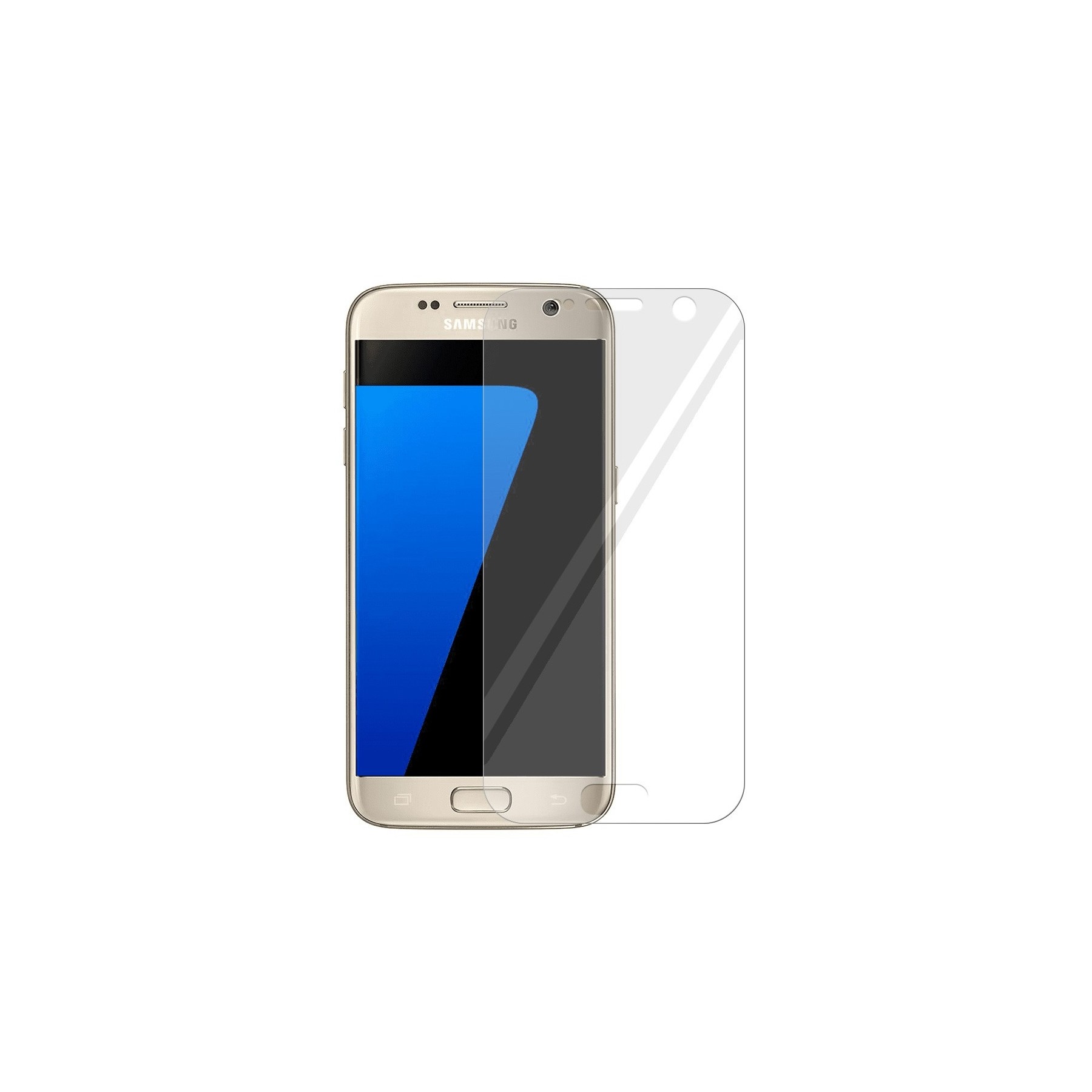 Cristal Templado Compatible con Samsung Galaxy S7 Protector de Pantalla Azul