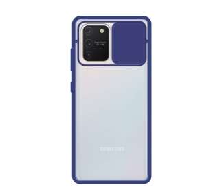 Funda Gel para Samsung Galaxy S10 Lite,A91 con cámara Cubierta Deslizante