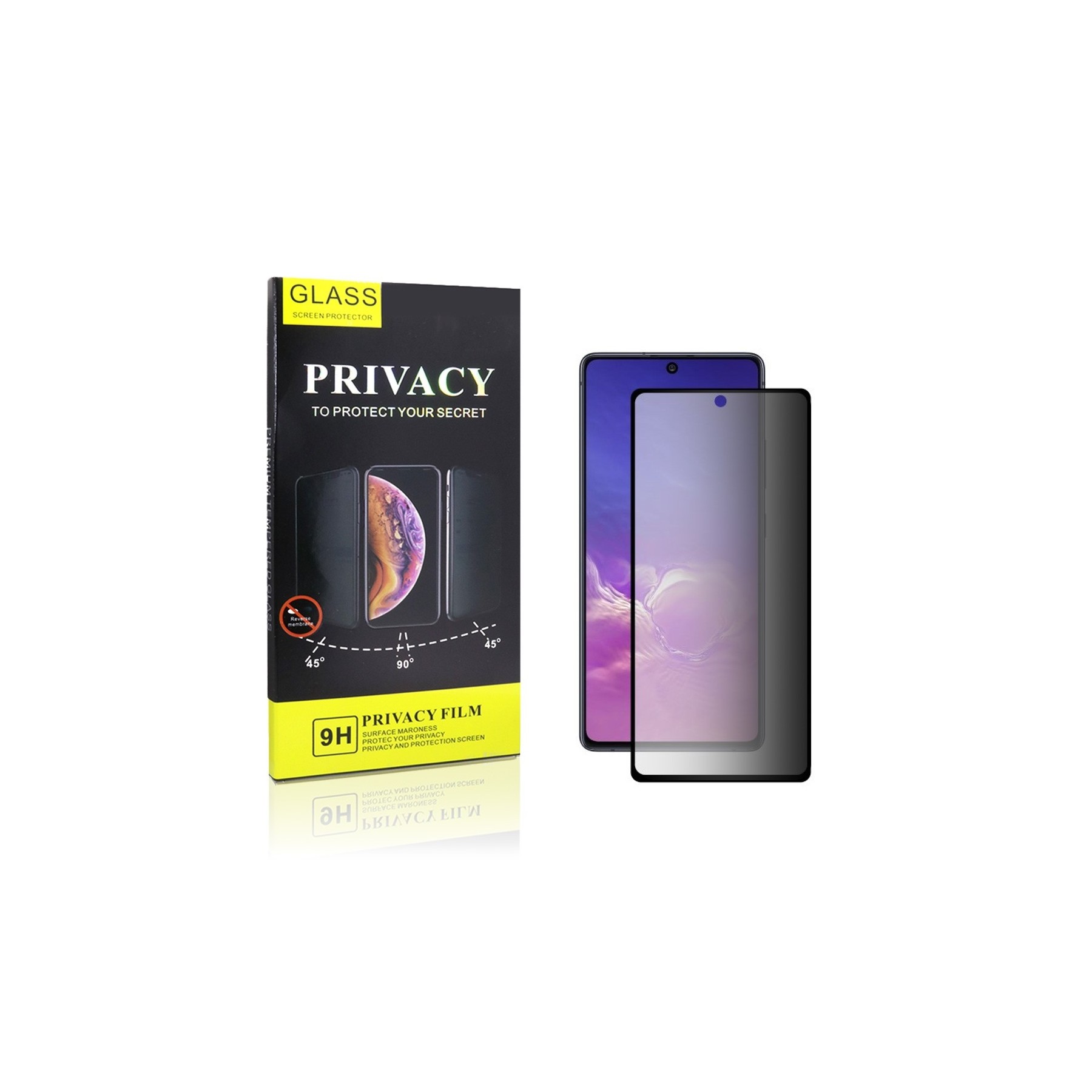 Cristal Templado Privacidad Para Samsung Galaxy A91 Protector Pantalla 5D Curvo