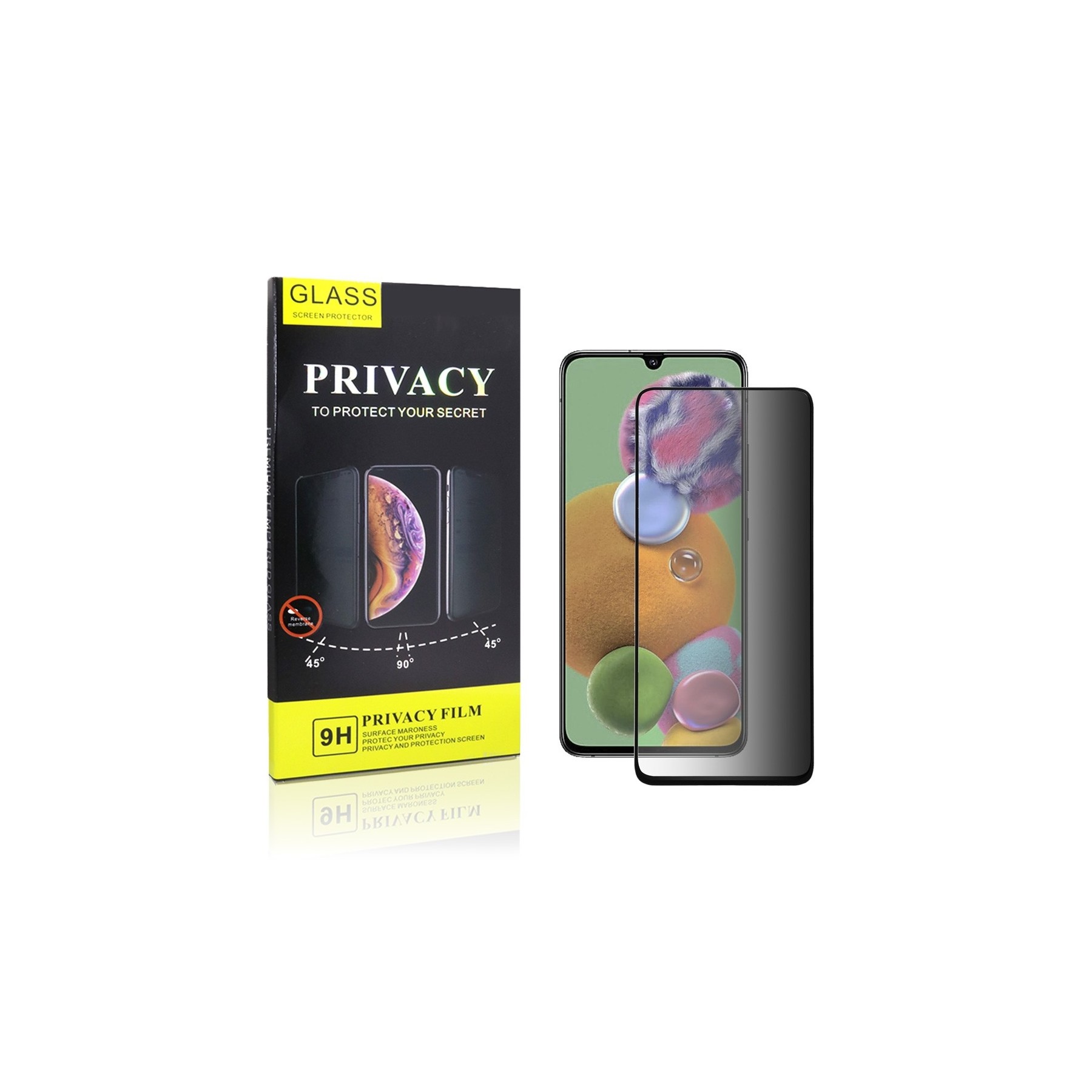 Cristal Templado Privacidad Para Samsung Galaxy A81 Protector Pantalla 5D Curvo