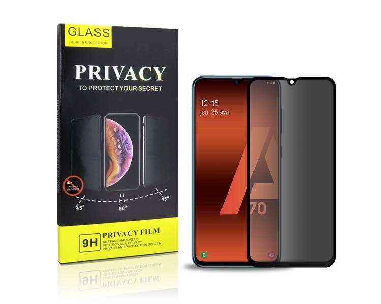 Cristal Templado Privacidad Para Samsung Galaxy A70 Protector Pantalla 5D Curvo