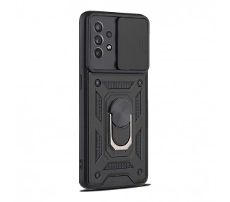 Funda con Anilla y Cámara Deslizante Compatible para Samsung Galaxy A52 con Imán