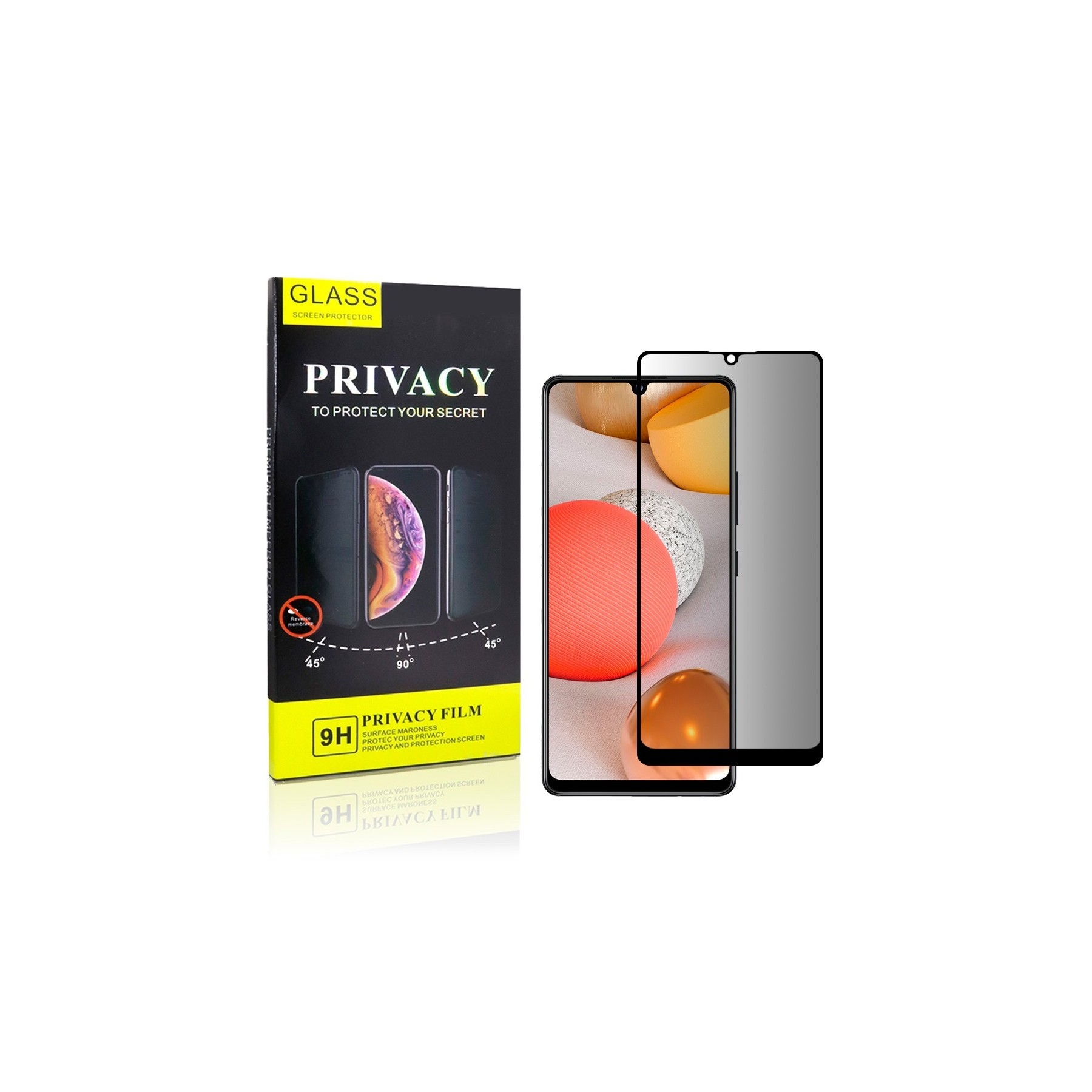 Cristal Templado Privacidad para Samsung A42-5G Protector de Pantalla 5D Curvo