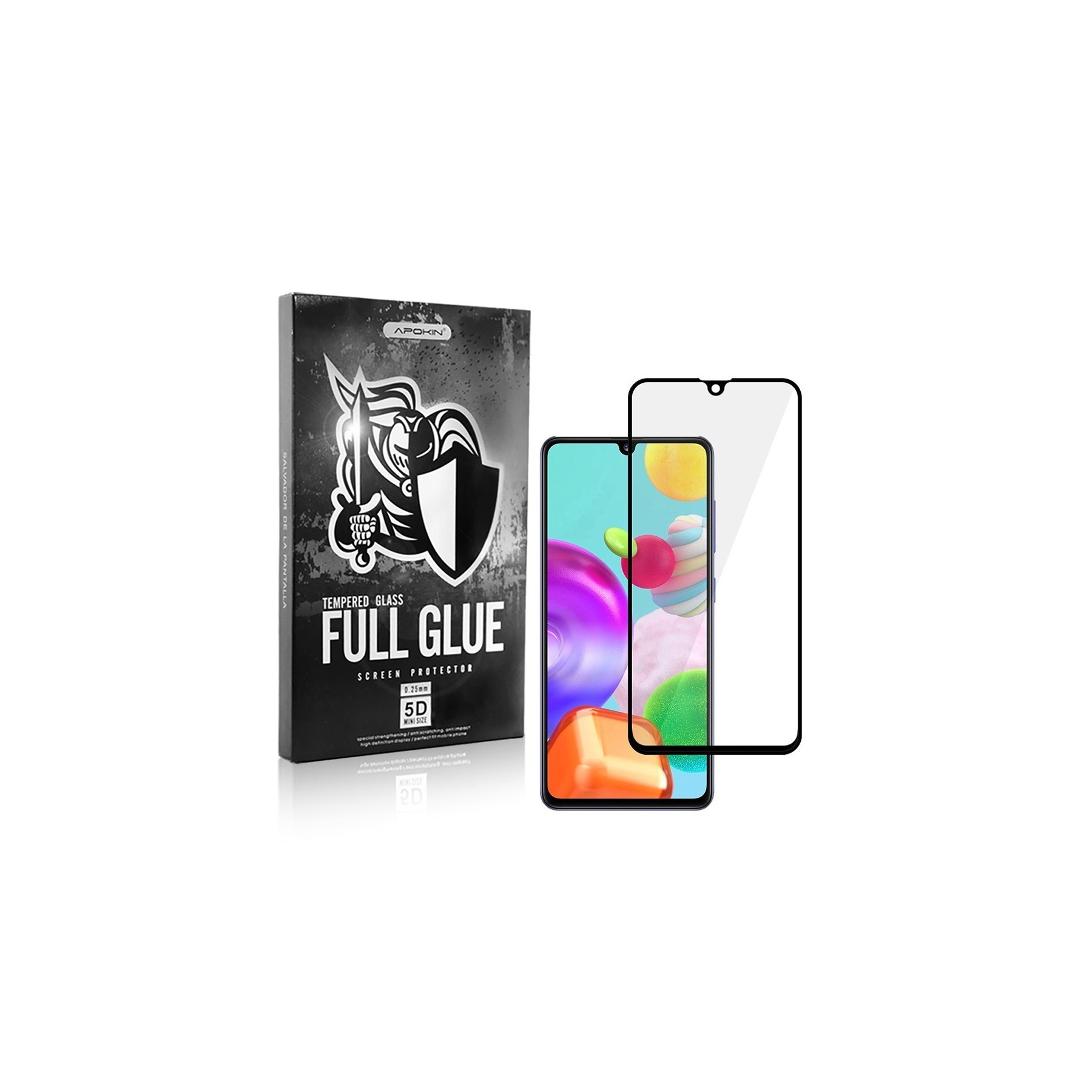 Cristal Templado Full Glue 5D para Samsung Galaxy A41 Protector Pantalla Curvo