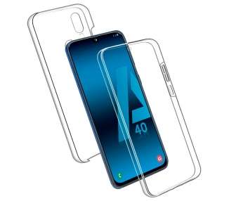 Funda Doble para Samsung Galaxy A40 Silicona Transparente Delantera y Trasera