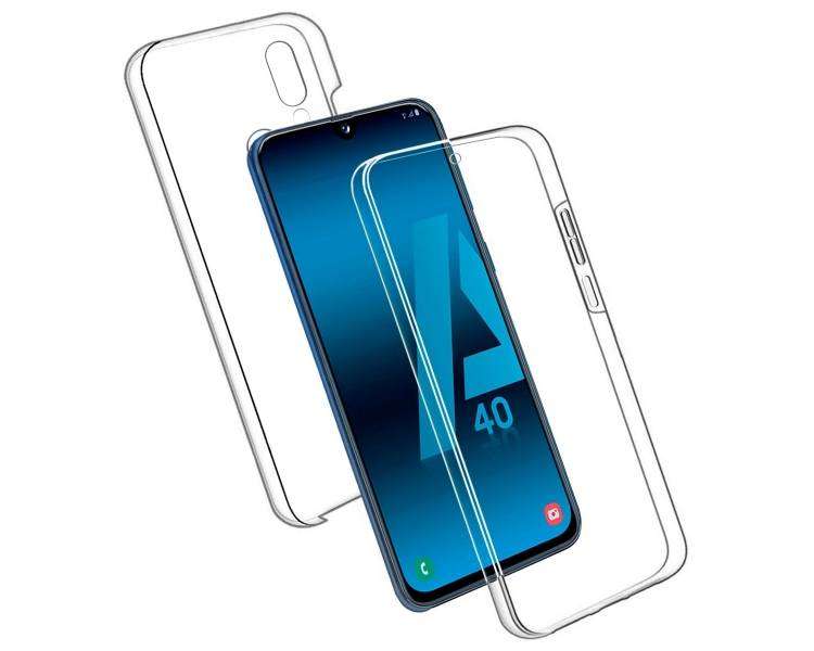 Funda Doble para Samsung Galaxy A40 Silicona Transparente Delantera y Trasera