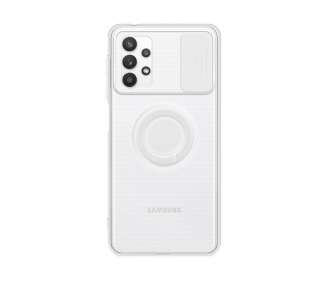 Funda para Samsung Galaxy A32 5G Transparente con Anilla y Cubre Cámara