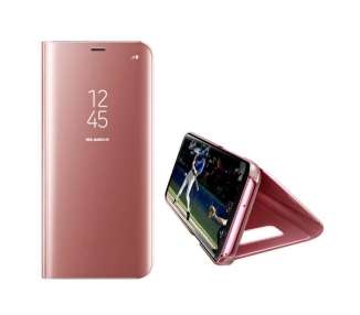 Funda Flip con Stand Compatible para Samsung Galaxy A31 Clear View