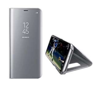 Funda Flip con Stand Compatible para Samsung Galaxy A31 Clear View