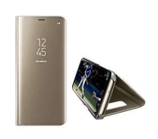 Funda Flip con Stand Compatible para Samsung Galaxy A22-5G Clear View