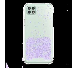 Funda Gel transparente purpurina compatible con Samsung A22 5G