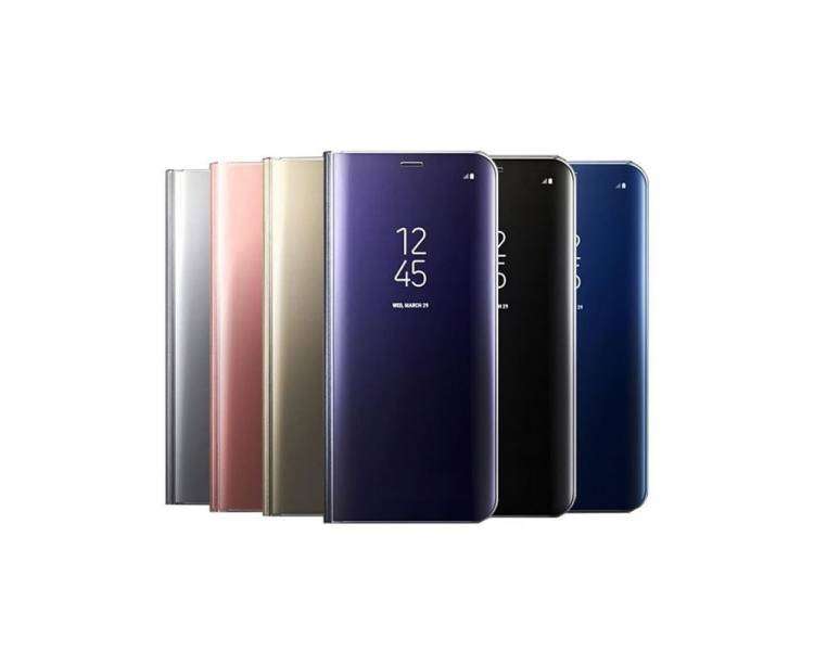 Funda Flip con Stand Compatible para Samsung Galaxy A22-4G Clear View