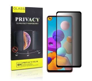 Cristal Templado Privacidad para Samsung Galaxy A21S Protector Pantalla 5D Curvo