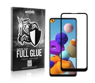 Cristal Templado Full Glue 5D para Samsung Galaxy A21 Protector Pantalla Curvo