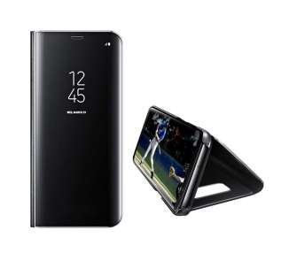 Funda Flip con Stand Compatible para Samsung Galaxy A20S Clear View
