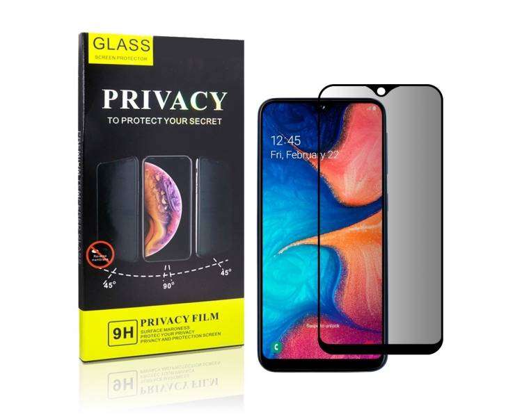 Cristal Templado Privacidad para Samsung A20e Protector de Pantalla 5D Curvo