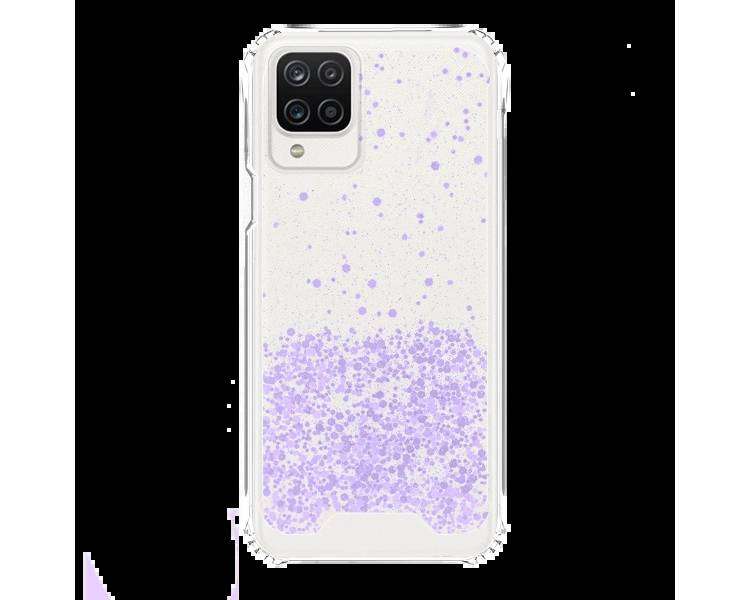 Funda Gel transparente purpurina compatible con Samsung A12