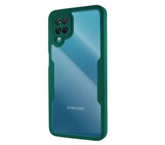 Funda Doble Silicona Anti Golpe Compatible con Samsung Galaxy A12 Delante Detras