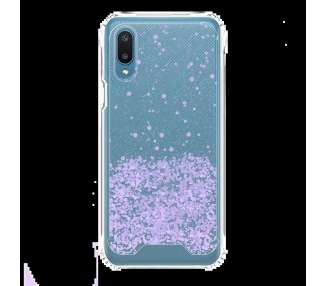 Funda Gel transparente purpurina compatible con Samsung A02