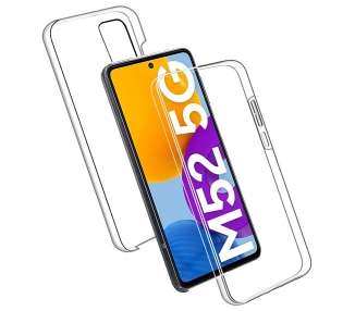 Funda Doble para Samsung Galaxy M52 Silicona Transparente Delantera y Trasera