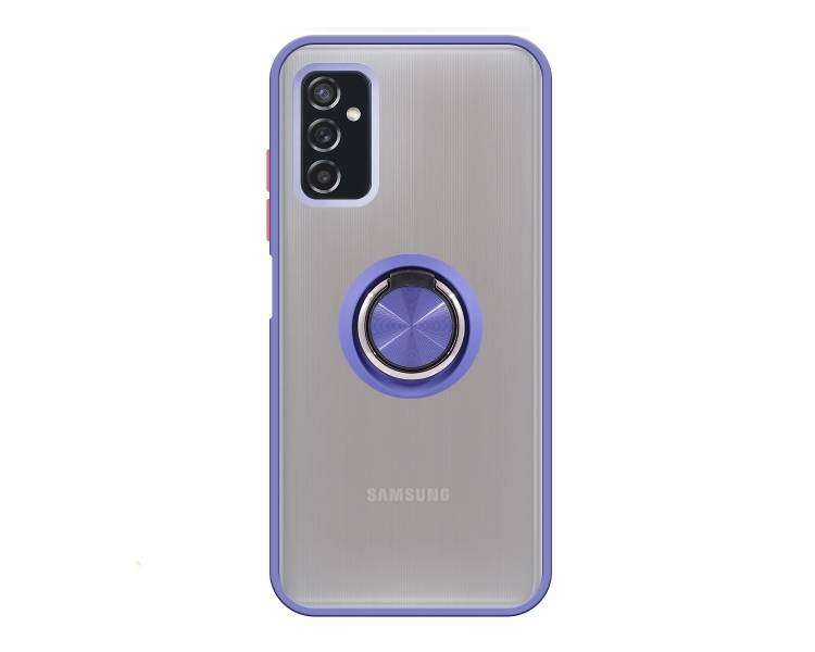 Funda Gel Compatible para Samsung Galaxy M52 Imán con soporte Smoked