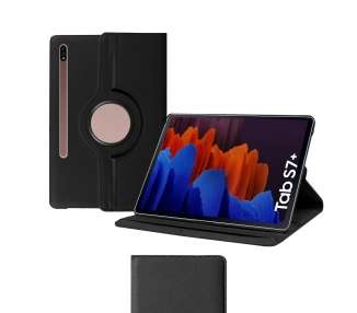 Funda Tablet Rotativa compatible con Samsung Galaxy Tab S7 Plus - Negro